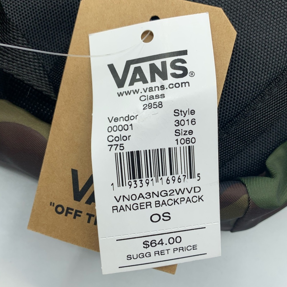 VANS Unisex Woodland Camo Ranger Backpack - Picture 8 of 8
